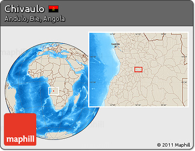 Shaded Relief Location Map of Chivaulo