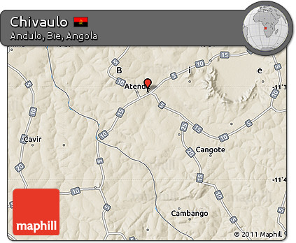 Shaded Relief Map of Chivaulo