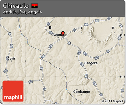 Shaded Relief Map of Chivaulo