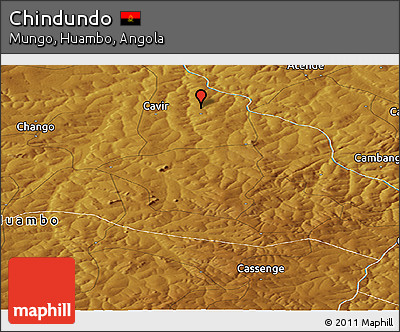 Physical Panoramic Map of Chindundo