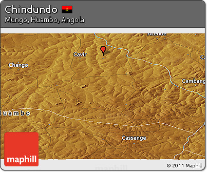 Physical Panoramic Map of Chindundo