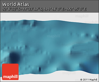 Satellite 3D Map of the Area around 11° 51' 9" S, 171° 46' 30" E
