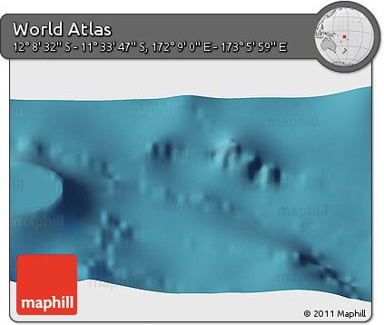 Satellite 3D Map of the Area around 11° 51' 9" S, 172° 37' 30" E