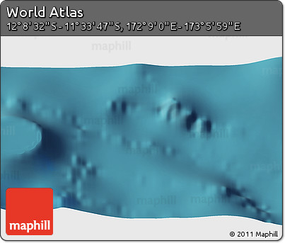 Satellite 3D Map of the Area around 11° 51' 9" S, 172° 37' 30" E