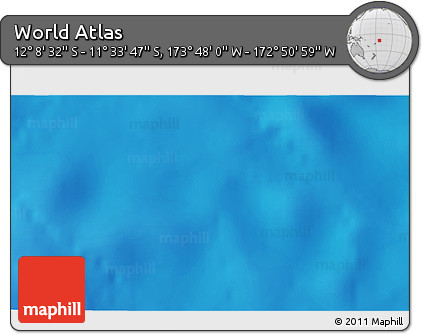 Physical 3D Map of the Area around 11° 51' 9" S, 173° 19' 29" W