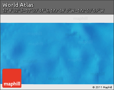 Physical 3D Map of the Area around 11° 51' 9" S, 173° 19' 29" W