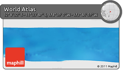 Shaded Relief Panoramic Map of the Area around 11° 51' 9" S, 174° 10' 30" W