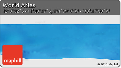 Shaded Relief Panoramic Map of the Area around 11° 51' 9" S, 174° 10' 30" W
