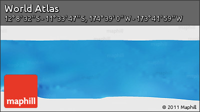 Shaded Relief Panoramic Map of the Area around 11° 51' 9" S, 174° 10' 30" W