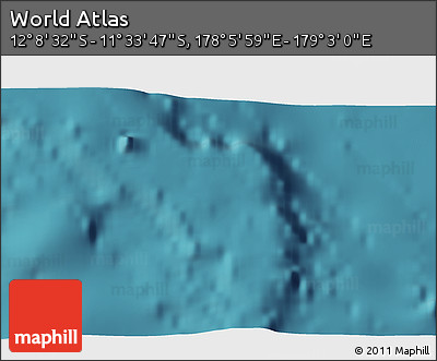 Satellite 3D Map of the Area around 11° 51' 9" S, 178° 34' 29" E