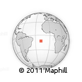 Outline Map of the Area around 11° 51' 9" S, 18° 37' 30" W, rectangular outline