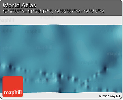 Satellite 3D Map of the Area around 11° 51' 9" S, 19° 28' 30" W