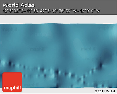 Satellite 3D Map of the Area around 11° 51' 9" S, 19° 28' 30" W