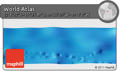 Physical Panoramic Map of the Area around 11° 51' 9" S, 19° 28' 30" W