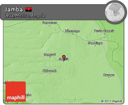 Political 3D Map of Jamba