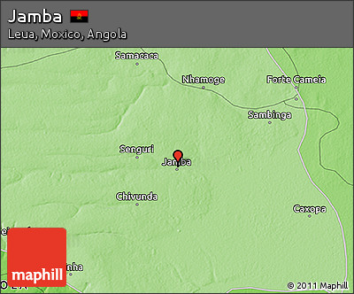 Political 3D Map of Jamba
