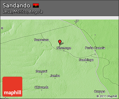 Political 3D Map of Sandando