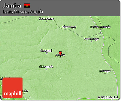 Political 3D Map of Jamba