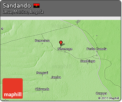 Political 3D Map of Sandando