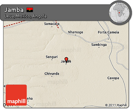 Shaded Relief 3D Map of Jamba