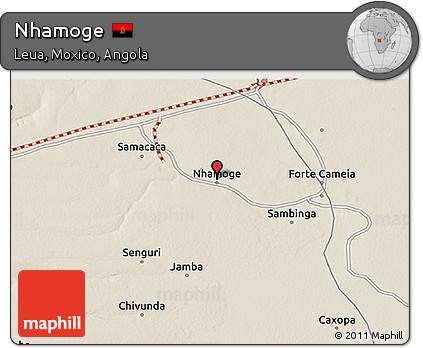 Shaded Relief 3D Map of Nhamoge