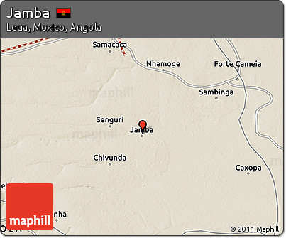 Shaded Relief 3D Map of Jamba