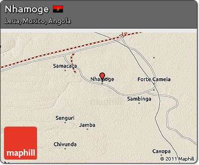 Shaded Relief 3D Map of Nhamoge