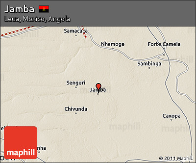 Shaded Relief 3D Map of Jamba
