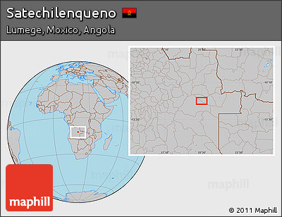 Gray Location Map of Satechilenqueno