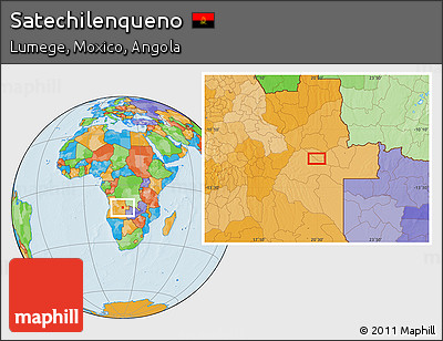 Political Location Map of Satechilenqueno