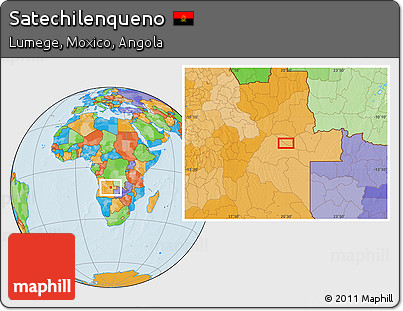 Political Location Map of Satechilenqueno