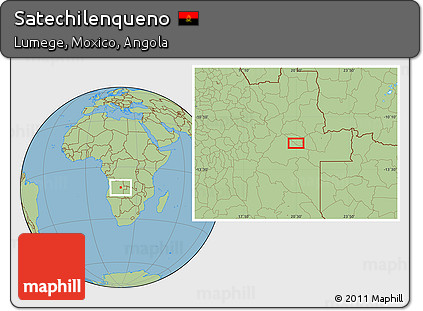 Savanna Style Location Map of Satechilenqueno