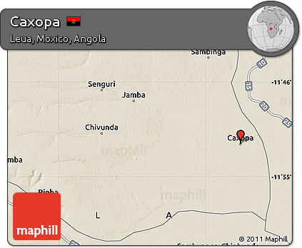Shaded Relief Map of Caxopa