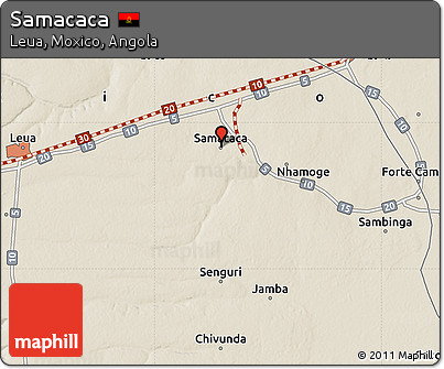 Shaded Relief Map of Samacaca