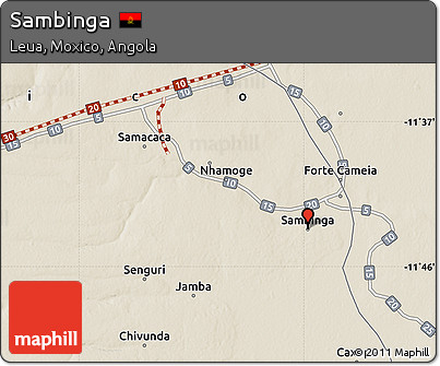 Shaded Relief Map of Sambinga