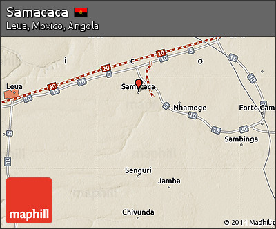 Shaded Relief Map of Samacaca