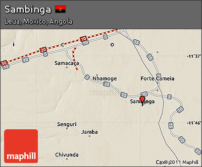 Shaded Relief Map of Sambinga