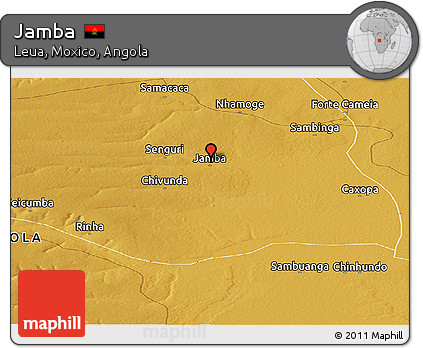 Physical Panoramic Map of Jamba