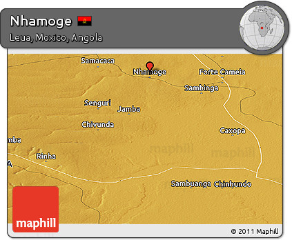 Physical Panoramic Map of Nhamoge