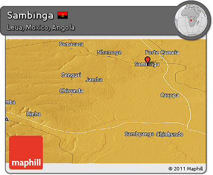 Physical Panoramic Map of Sambinga