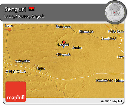 Physical Panoramic Map of Senguri