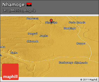 Physical Panoramic Map of Nhamoge