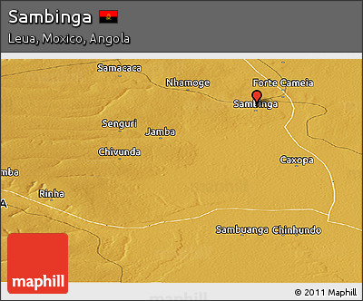 Physical Panoramic Map of Sambinga