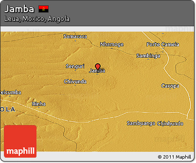 Physical Panoramic Map of Jamba