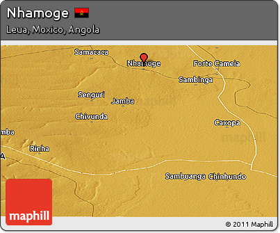 Physical Panoramic Map of Nhamoge