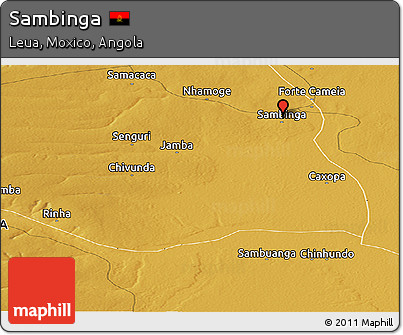 Physical Panoramic Map of Sambinga