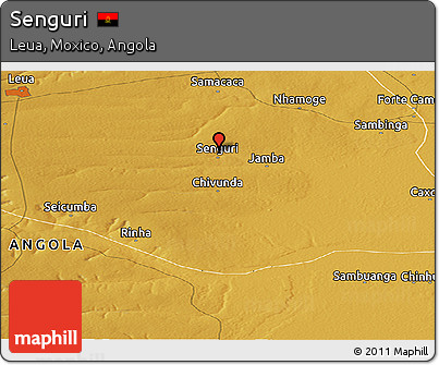 Physical Panoramic Map of Senguri