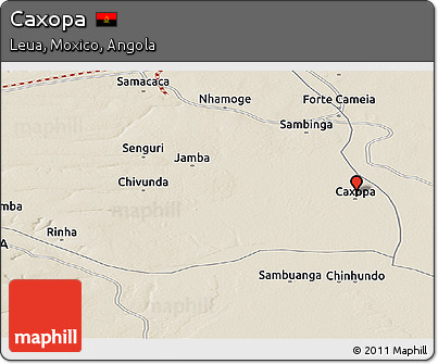 Shaded Relief Panoramic Map of Caxopa