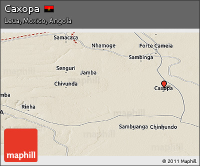 Shaded Relief Panoramic Map of Caxopa