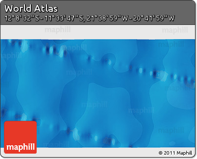 Political 3D Map of the Area around 11° 51' 9" S, 21° 10' 29" W